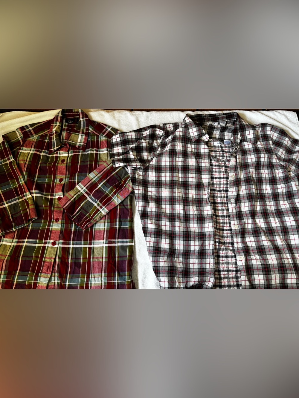 Lee Vintage Ms. Lee Women's Button-Down Shirts lot of two 1X 2X cotton rare